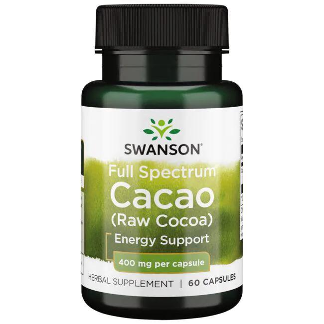 Swanson Full Spectrum Cacao (Raw Cocoa), 400mg - 60 caps