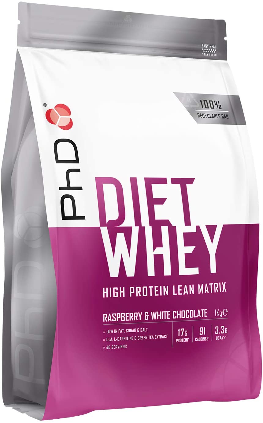 PhD Diet Whey, Raspberry & White Chocolate - 1000g