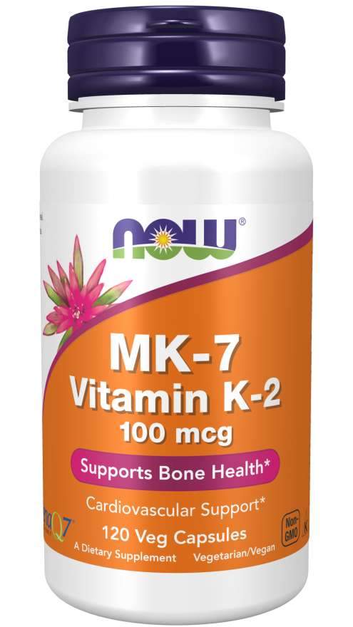 NOW Foods MK-7 Vitamin K-2, 100mcg - 120 vcaps