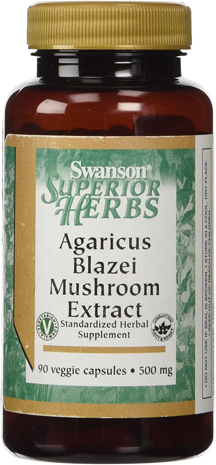Swanson Agaricus Blazei Mushroom Extract, 500mg - 90 vcaps