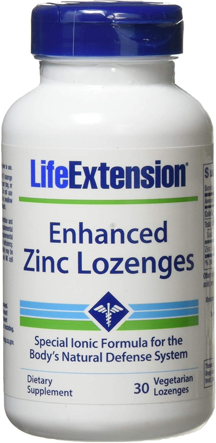 Life Extension Enhanced Zinc Lozenges - 30 vegetarian lozenges