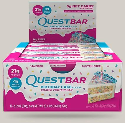 Quest Nutrition Quest Bar, Birthday Cake - 12 bars