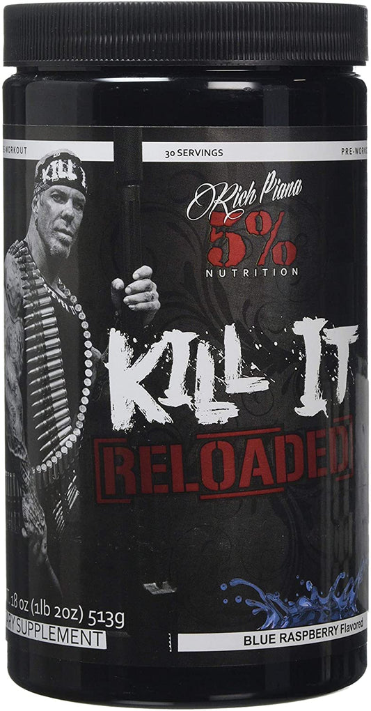 5% Nutrition Kill It Reloaded, Blue Raspberry - 513g