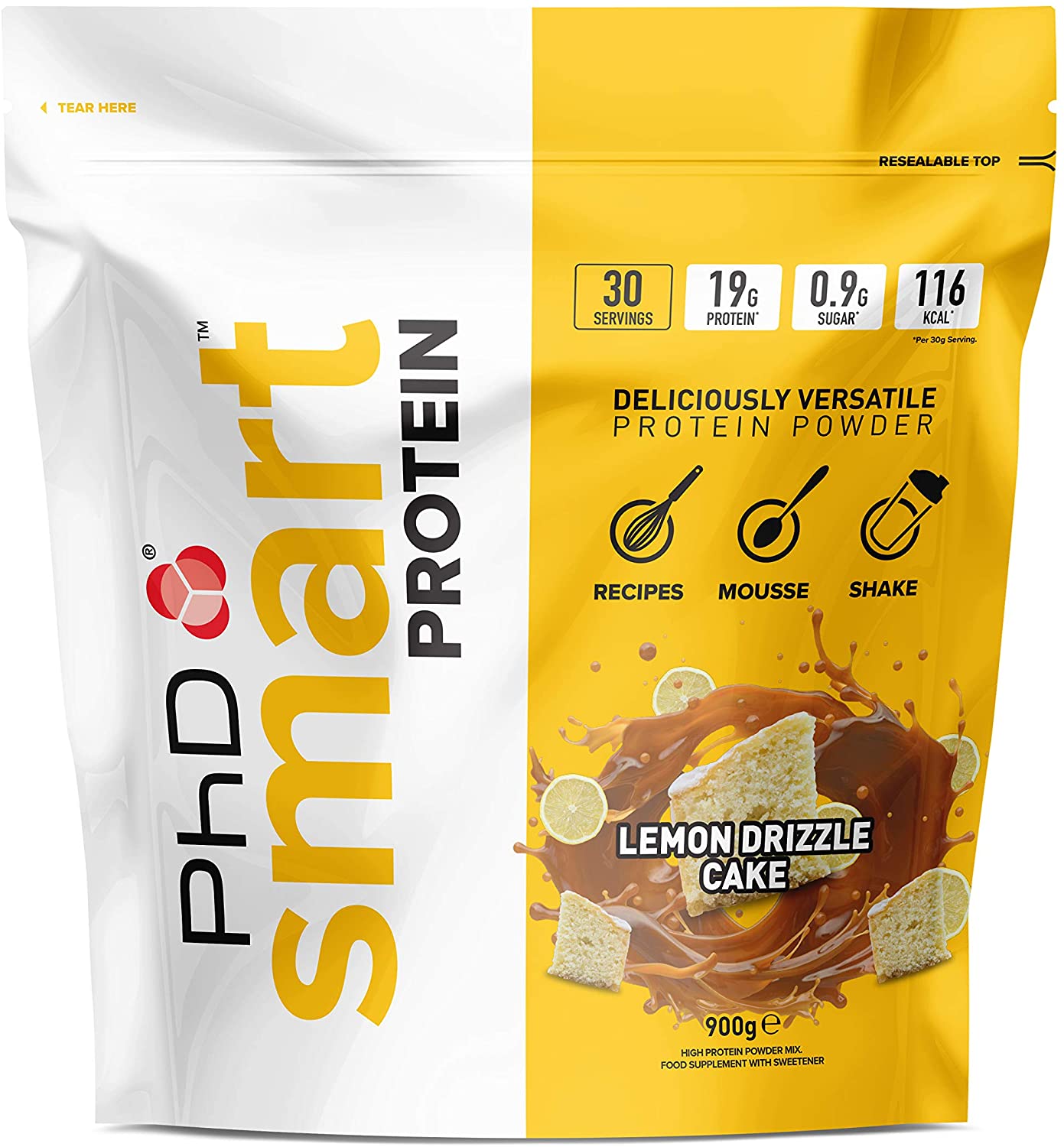PhD Smart Protein, Lemon Drizzle Cake - 900g