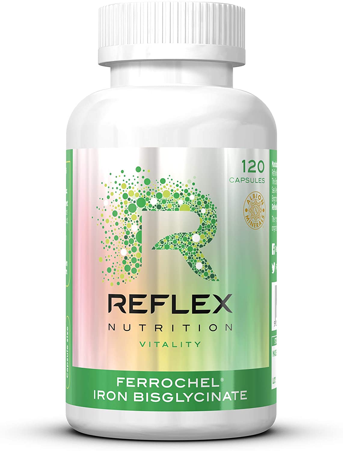 Reflex Nutrition Albion Ferrochel Iron Bisglycinate, 14mg - 120 caps