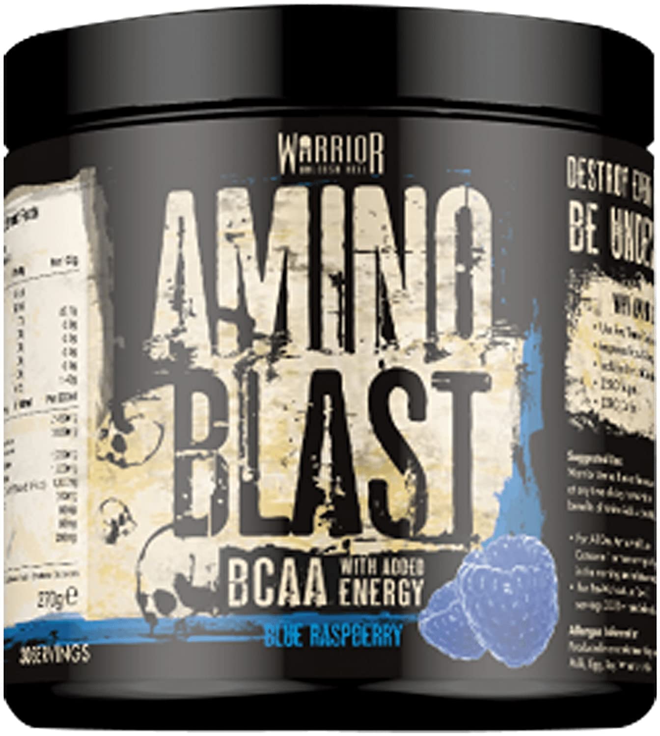 Warrior Amino Blast, Blue Raspberry - 270g