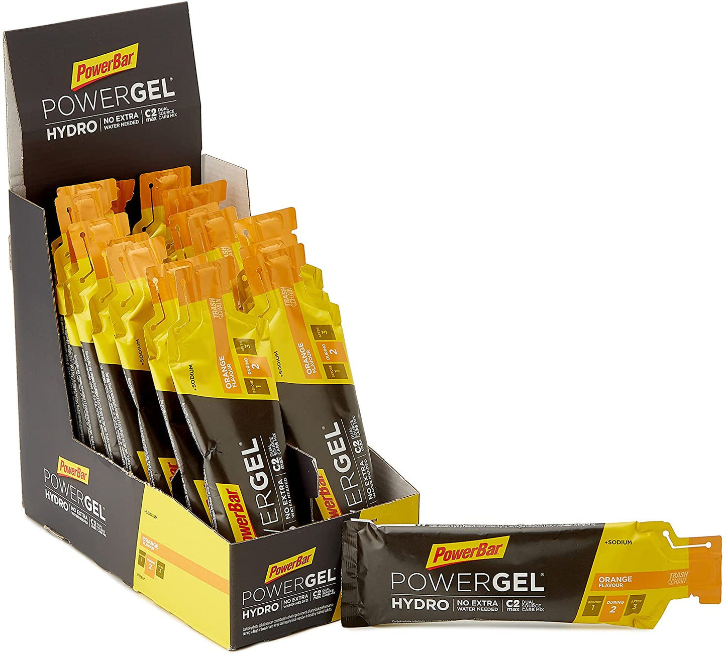 PowerBar Powergel Hydro, Orange - 24 x 67 ml.