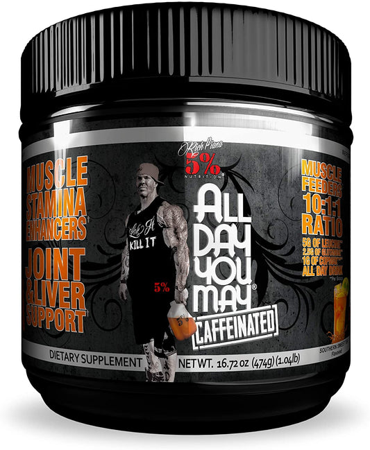 5% Nutrition AllDayYouMay Caffeinated, Southern Sweet Tea - 474g