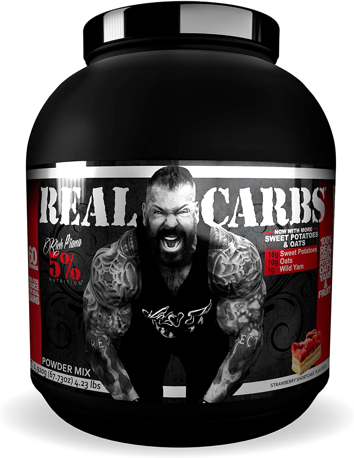 5% Nutrition Real Carbs, Strawberry Shortcake - 1920g