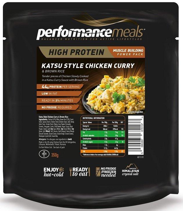 Performance Meals, Katsu Style Chicken Curry & Brown Rice - 1 Pack