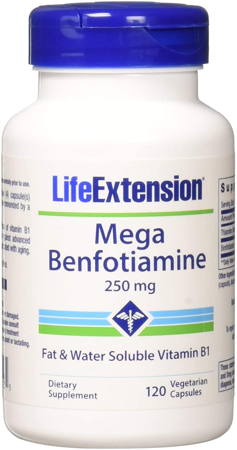 Life Extension Mega Benfotiamine, 250mg - 120 vcaps