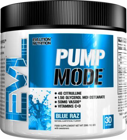 EVLution Nutrition PumpMode Powder, Blue Raz - 258g