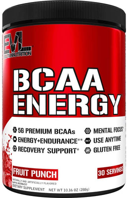 EVLution Nutrition BCAA Energy, Fruit Punch - 288g