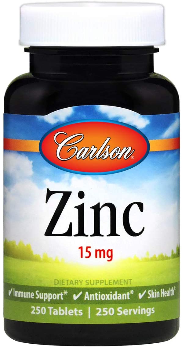 Carlson Labs Zinc, 15mg - 250 tabs