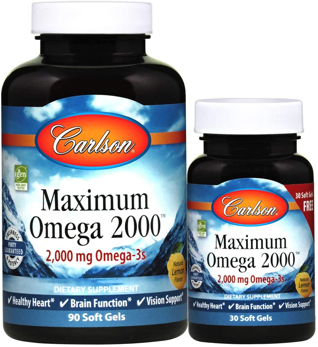 Carlson Labs Maximum Omega 2000 - 90 + 30 softgels