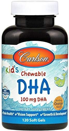 Carlson Labs Kid's Chewable DHA, 100mg Orange - 120 softgels