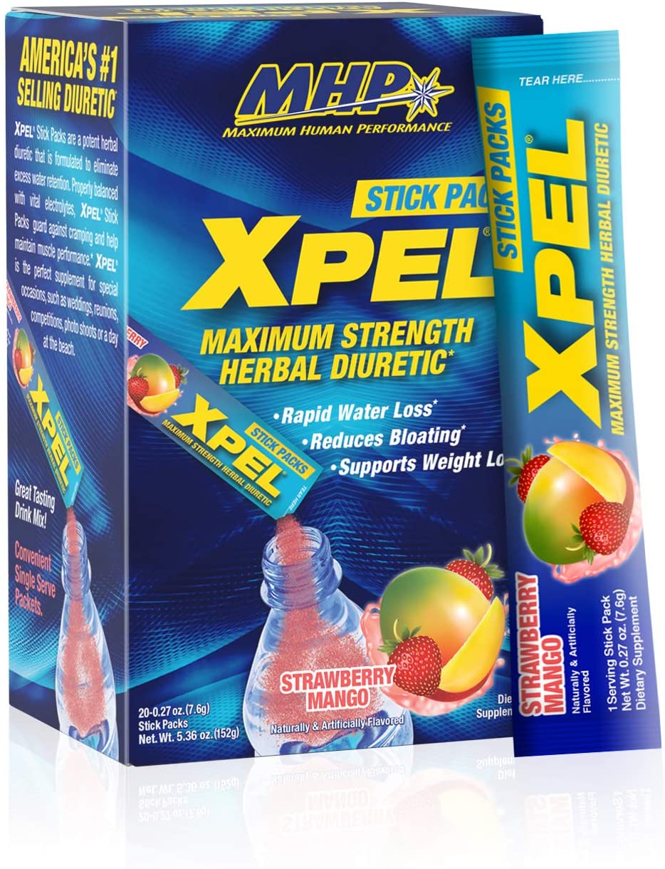 MHP Xpel Stick Packs, Strawberry Mango - 20 stick packs