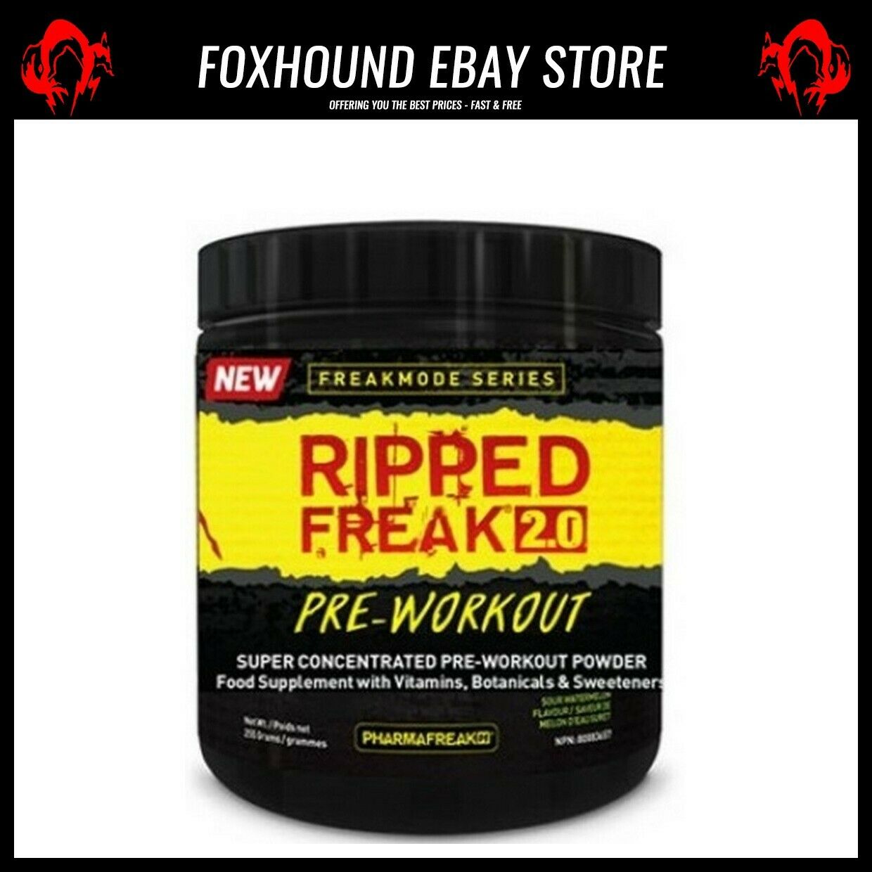 PharmaFreak Ripped Freak Pre-Workout 2.0, Fruit Punch - 270g