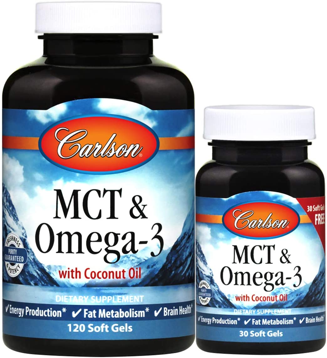 Carlson Labs MCT & Omega-3 - 120 + 30 softgels