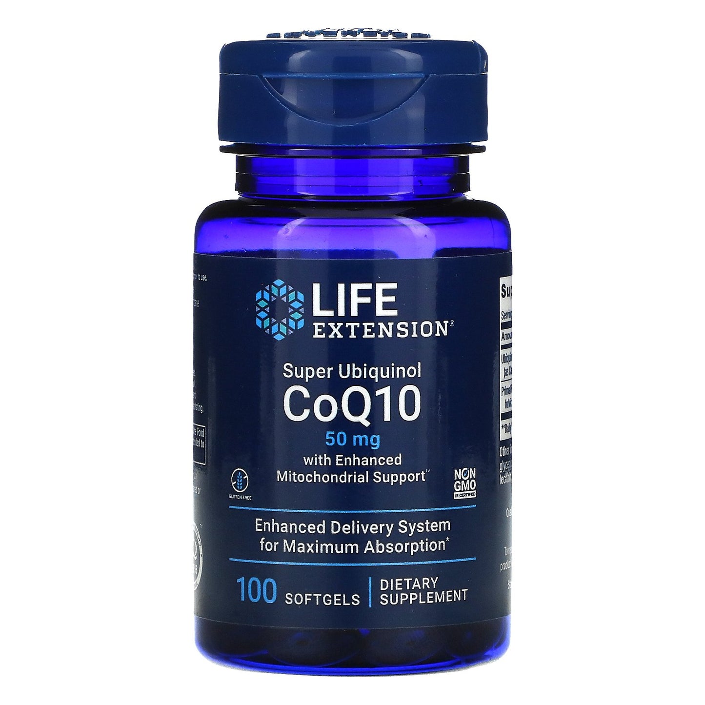 Life Extension Super Ubiquinol CoQ10 with Enhanced Mitochondrial Support, 50mg - 100 softgels