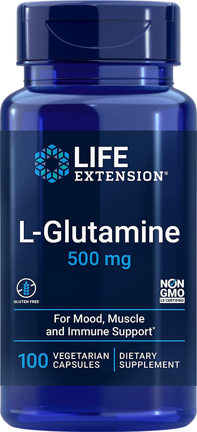 Life Extension L-Glutamine, 500mg - 100 vcaps