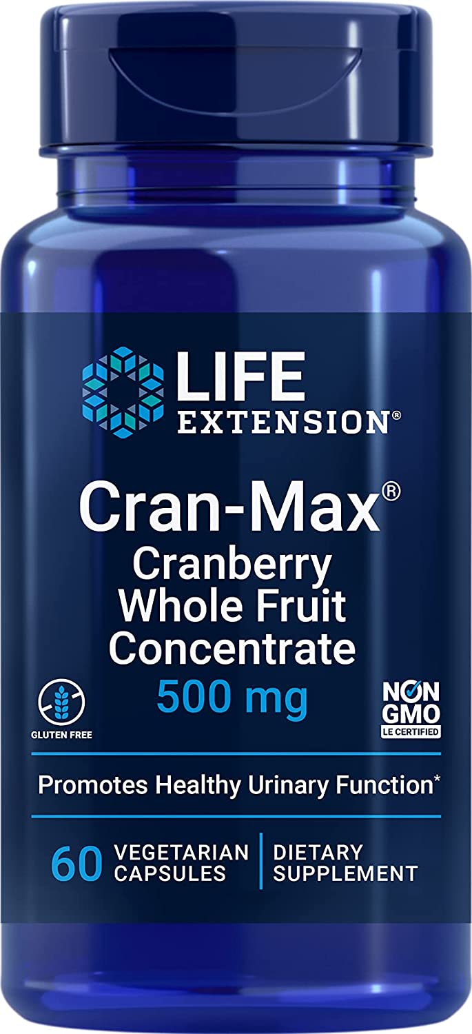 Life Extension Cran-Max Cranberry Whole Fruit Concentrate, 500mg - 60 vcaps