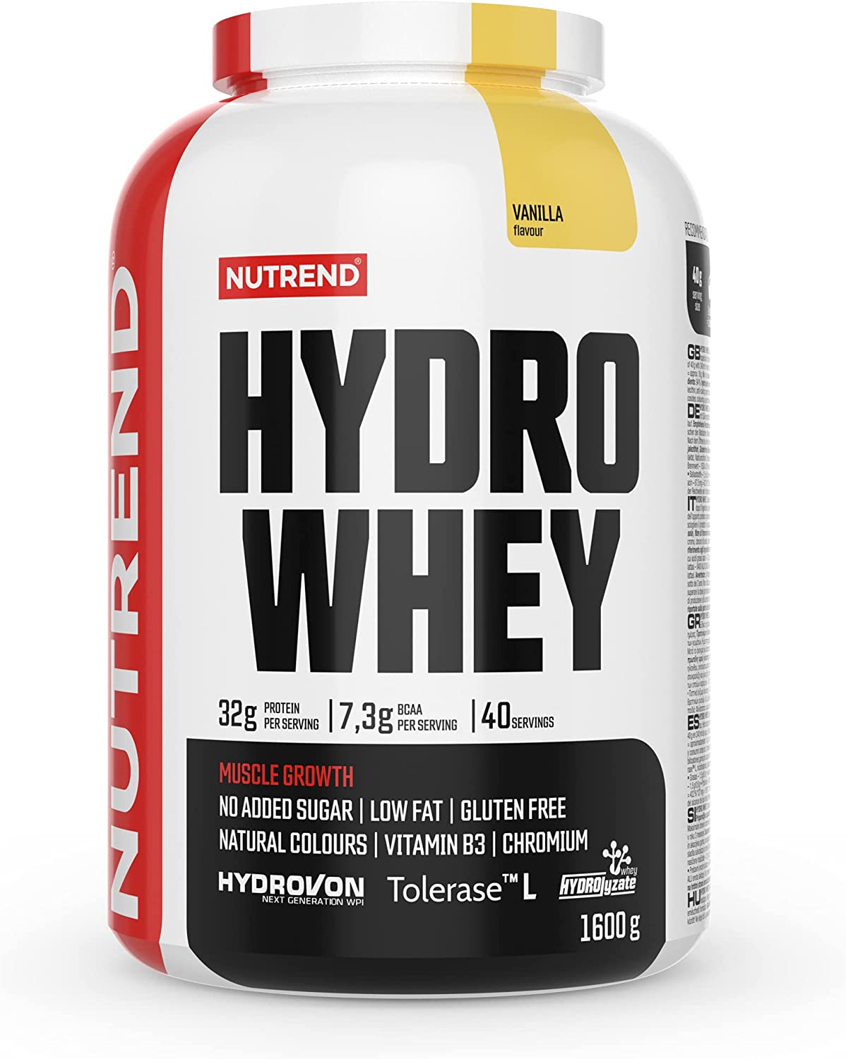 Nutrend Hydro Whey, Vanilla - 1600g