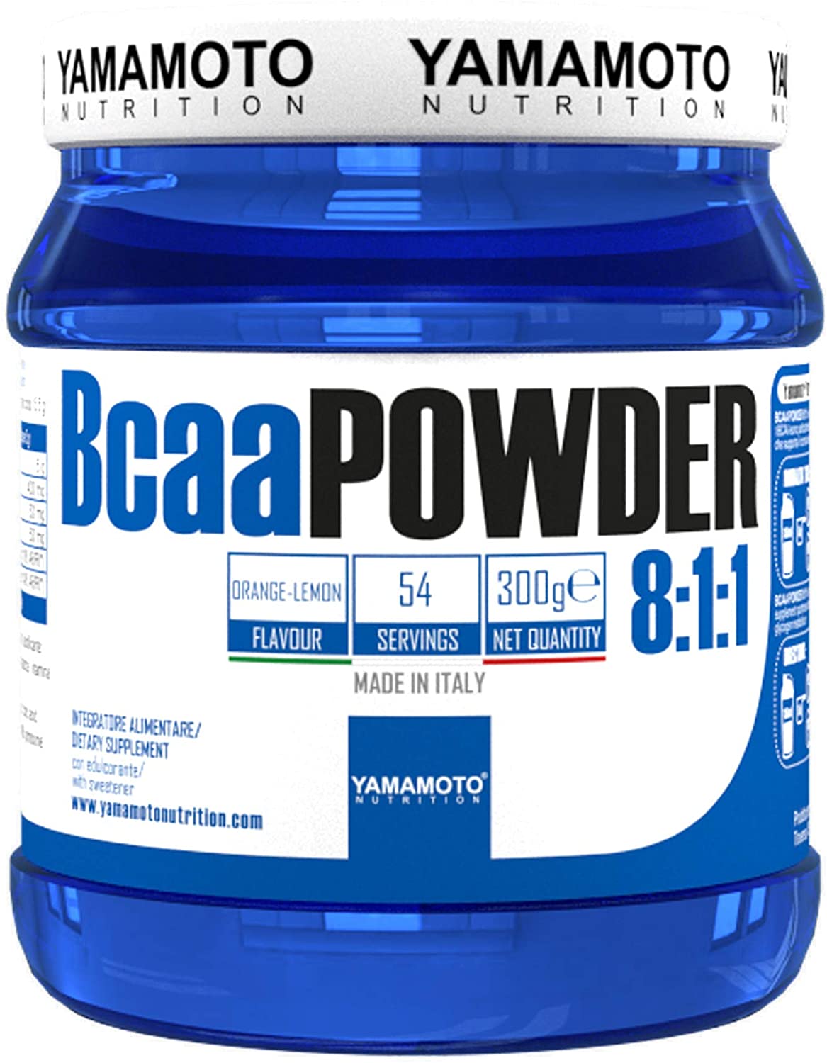 Yamamoto Nutrition BCAA Powder 8:1:1, Orange Lemon - 300g