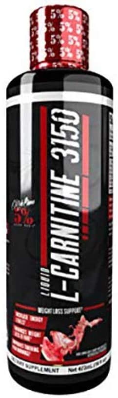 5% Nutrition Liquid L-Carnitine 3150, Watermelon Candy - 473 ml.