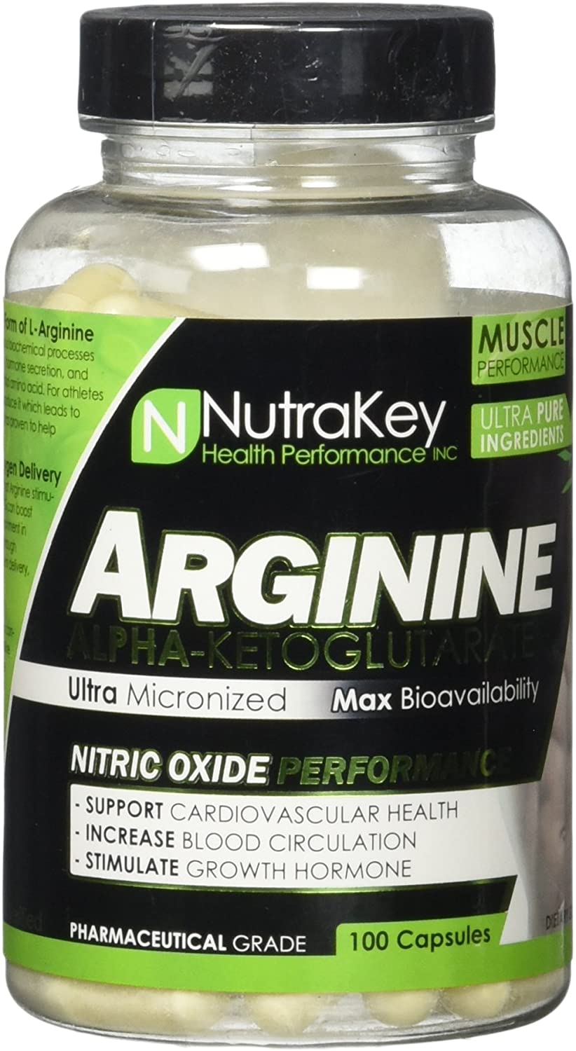 NutraKey Arginine, 500mg - 100 caps