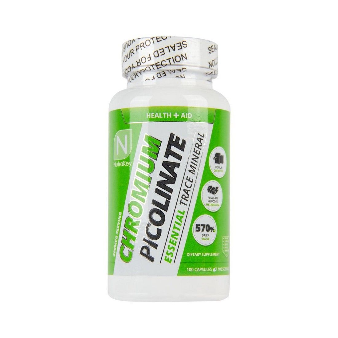 NutraKey Chromium Picolinate, 200mcg - 100 caps