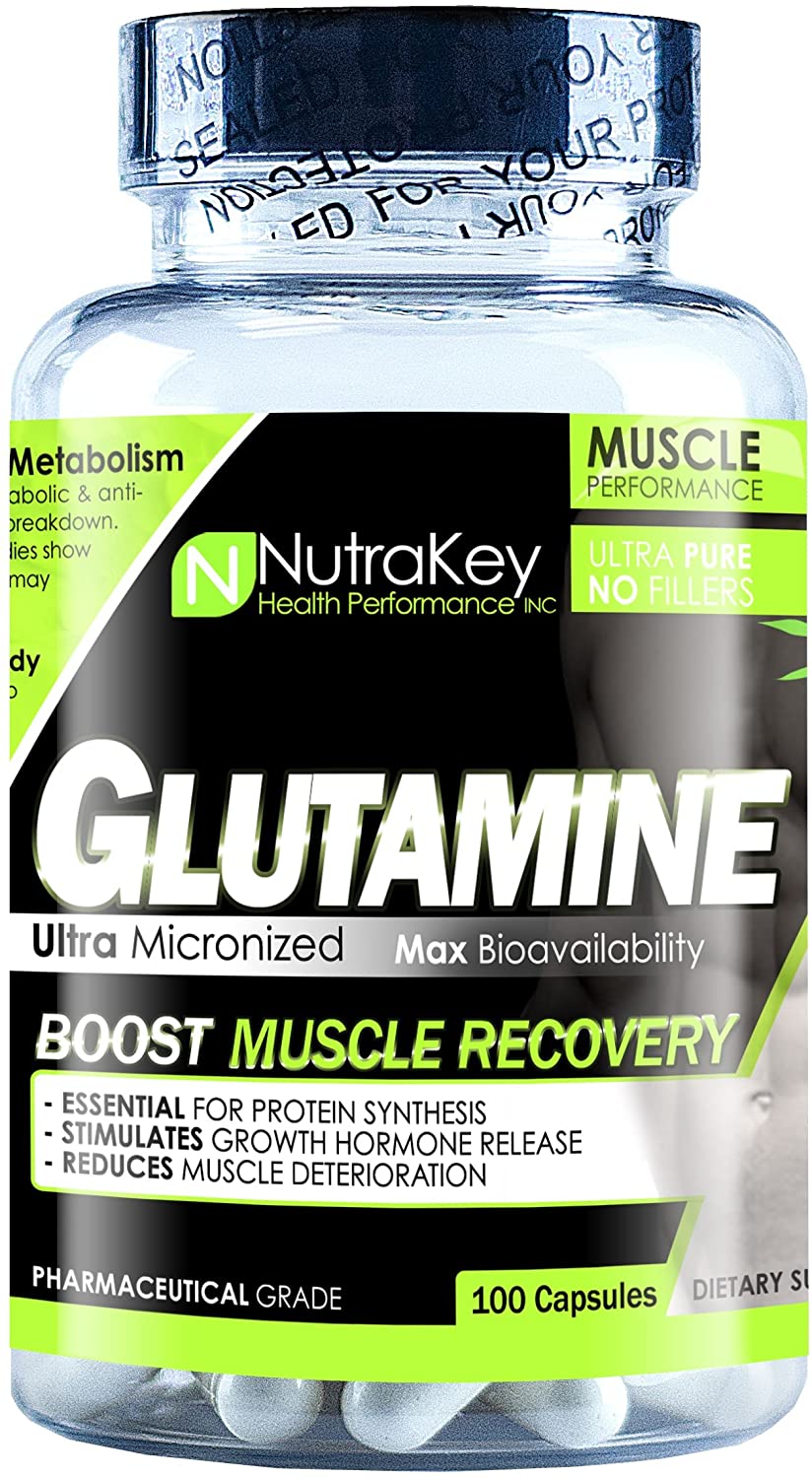 NutraKey Glutamine, 750mg - 100 caps
