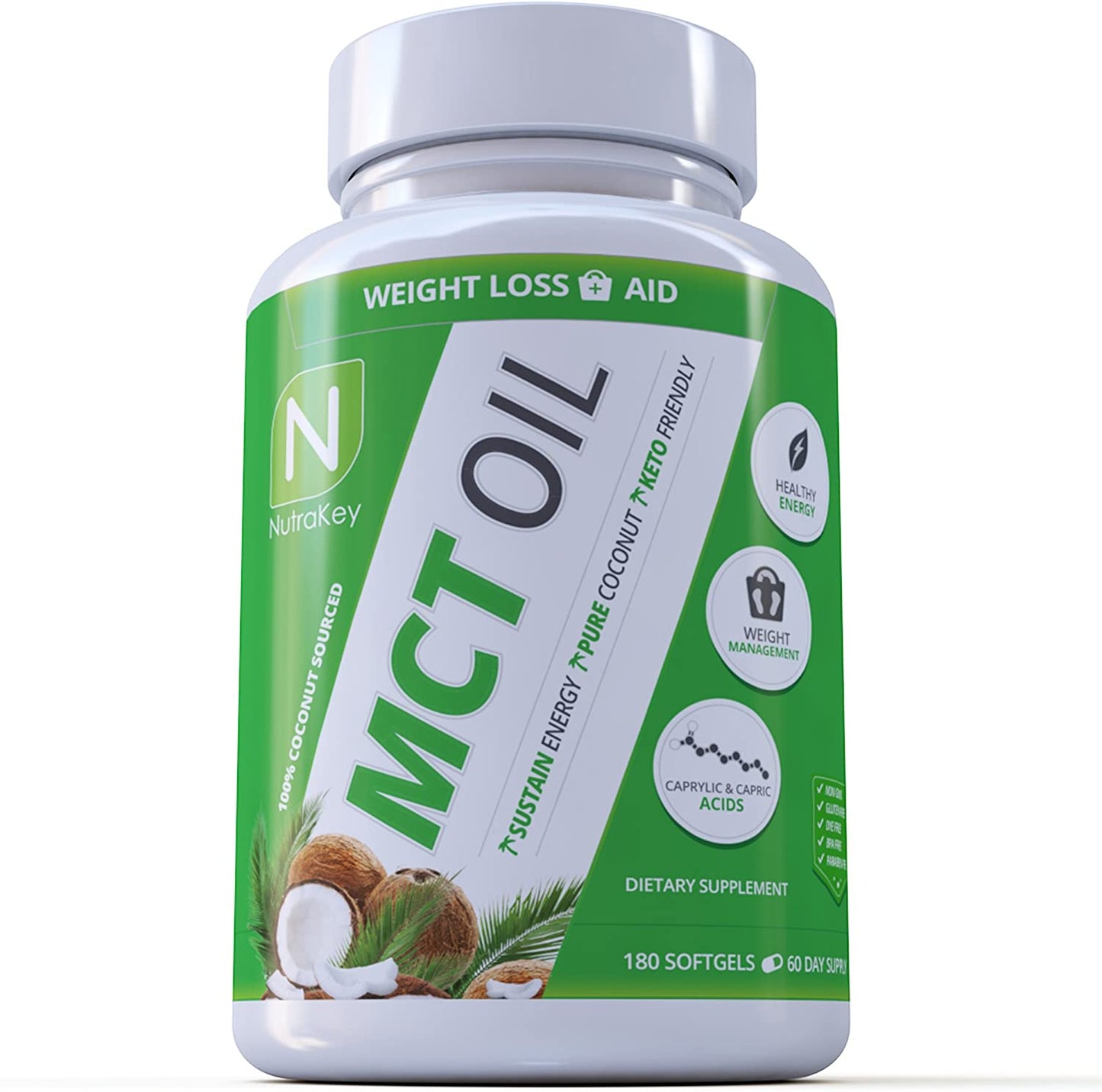 NutraKey MCT Oil - 180 softgels