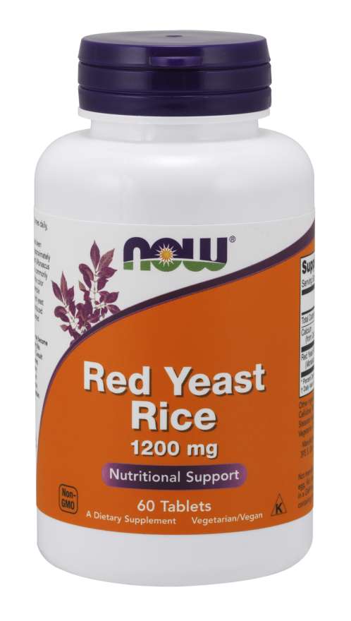 NOW Foods Red Yeast Rice Concentrated 10:1 Extract, 1200mg - 60 tablets