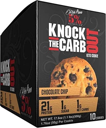 5% Nutrition Knock The Carb Out Keto Cookie, Chocolate Chip - 10 cookies
