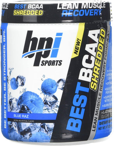 BPI Sports Best BCAA Shredded, Blue Raz - 275g