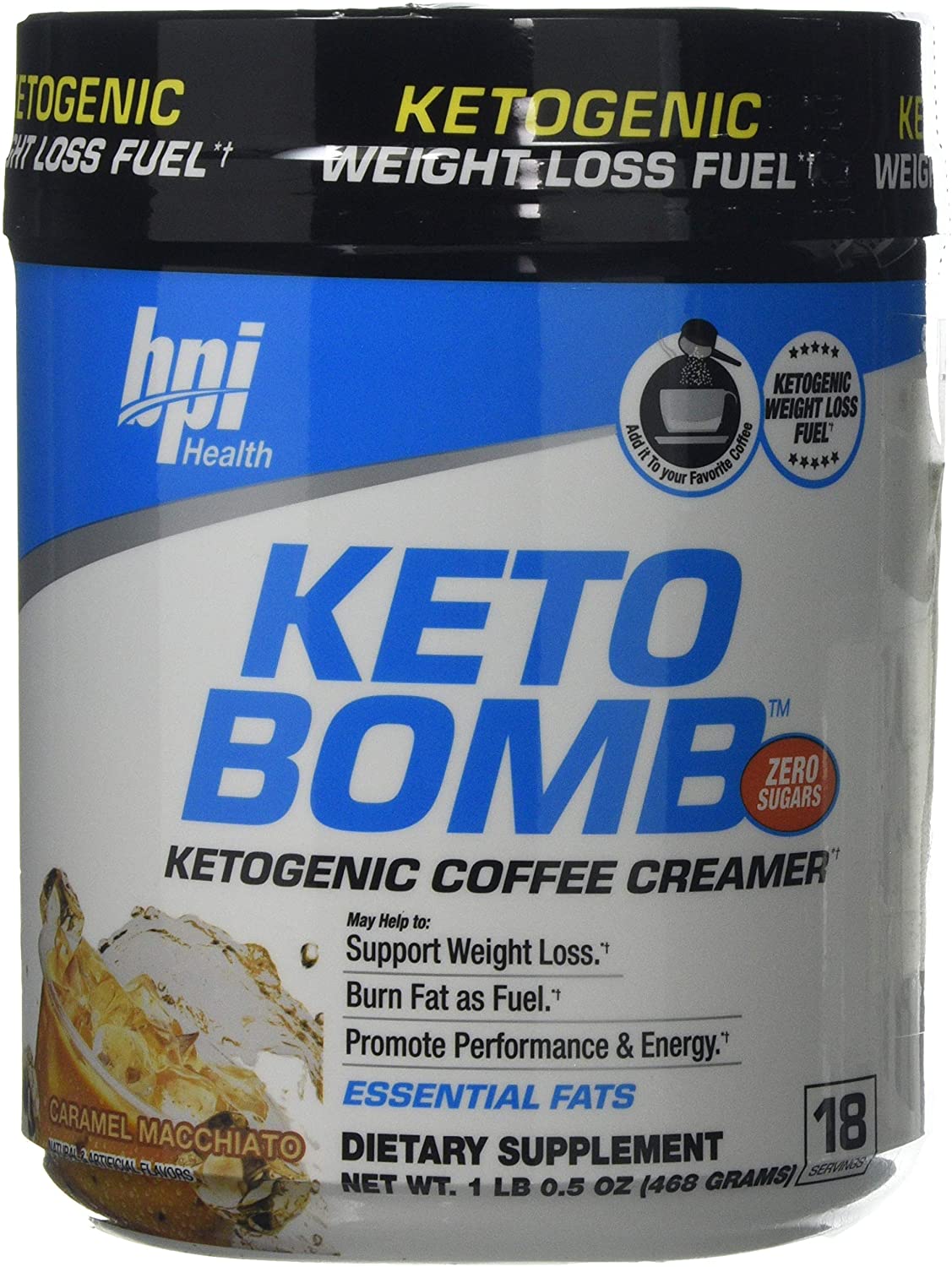 BPI Sports Keto Bomb, Caramel Macchiato - 468g