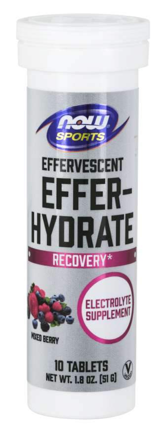NOW Foods Effer-Hydrate Effervescent, Mixed Berry - 10 tablets