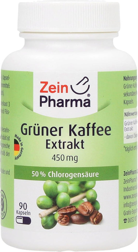 Zein Pharma Green Coffee Extract, 450mg - 90 caps