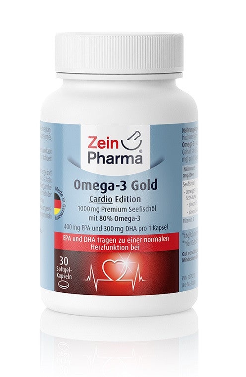 Zein Pharma Omega-3 Gold - Cardio Edition, 1000mg - 30 caps