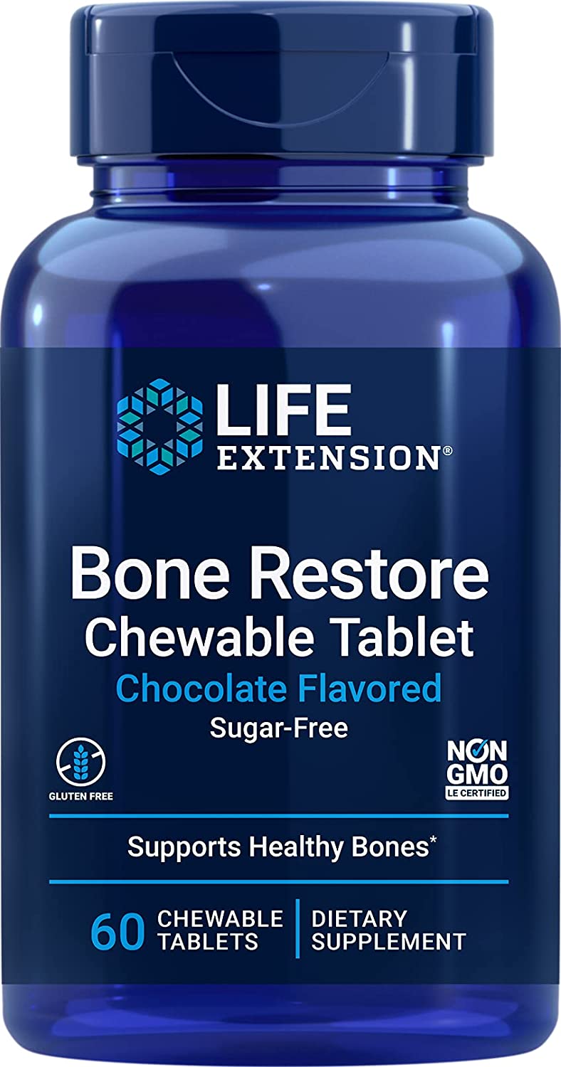 Life Extension Bone Restore, Chocolate - 60 chewable tablets