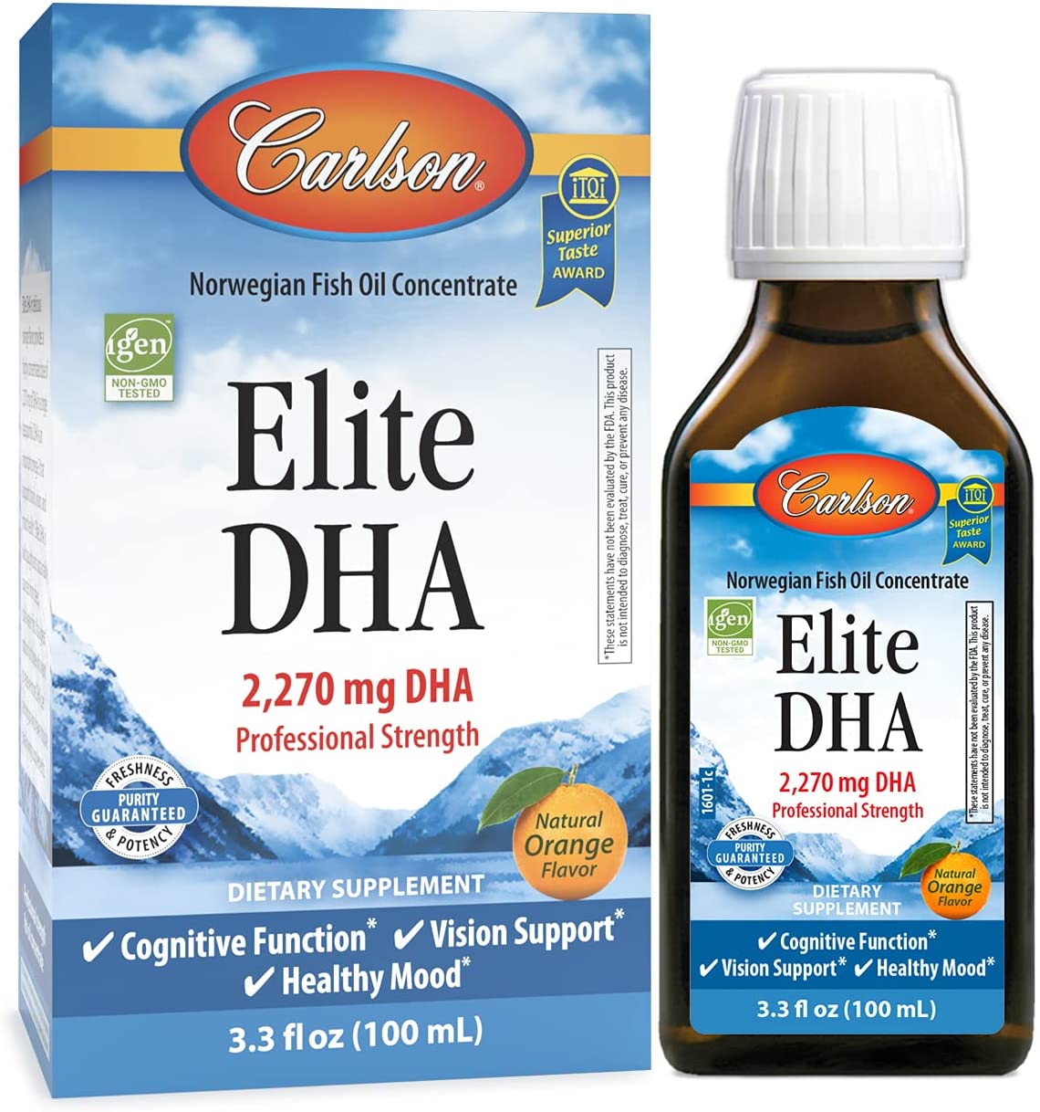 Carlson Labs Elite DHA, 2270mg Natural Orange - 100 ml.