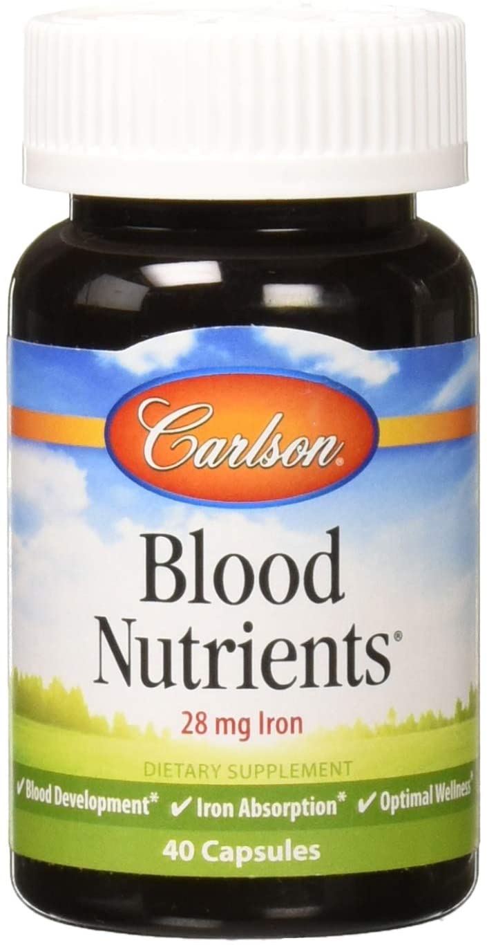 Carlson Labs Blood Nutrients, 28mg Iron - 40 caps
