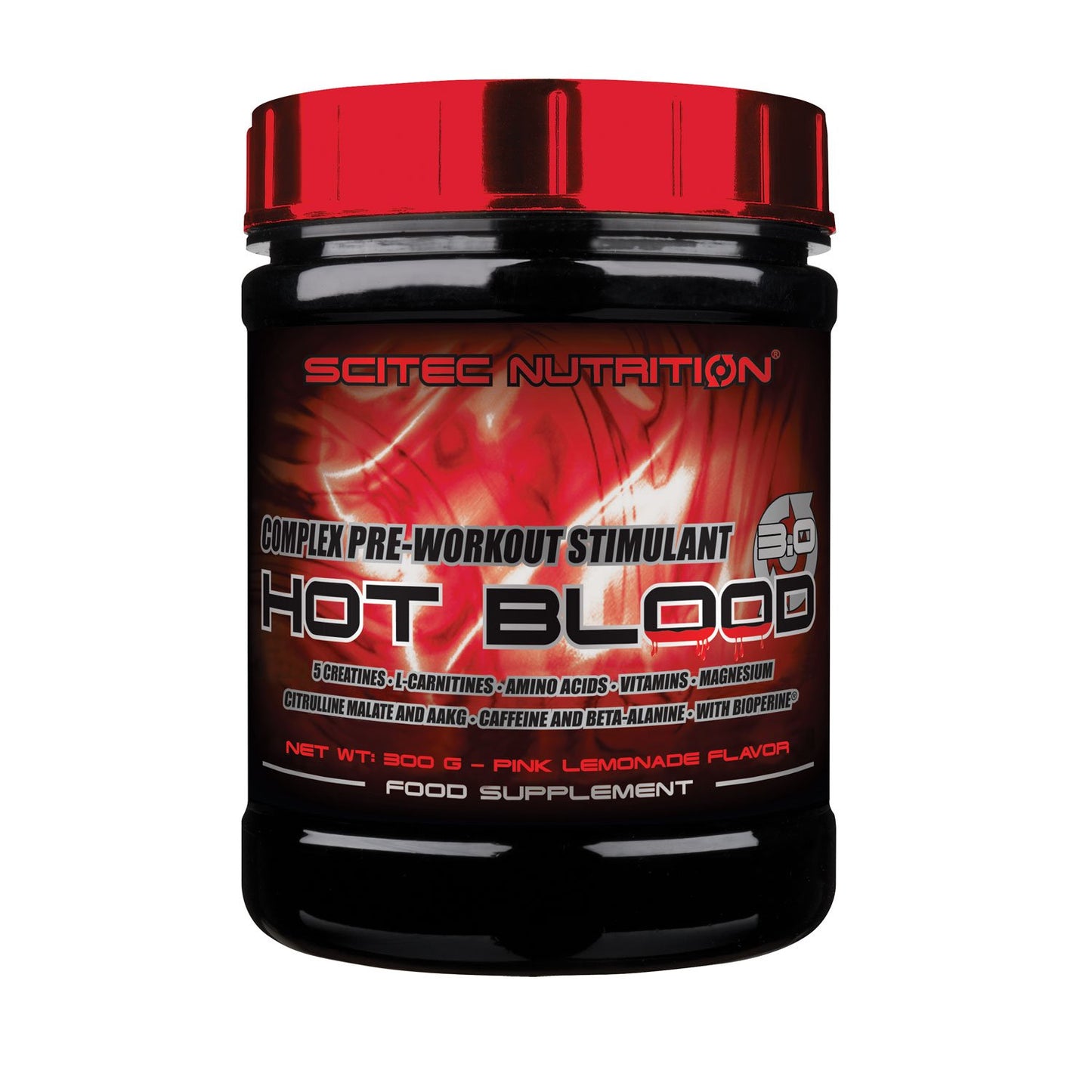 SciTec Hot Blood 3.0, Pink Lemonade - 300g