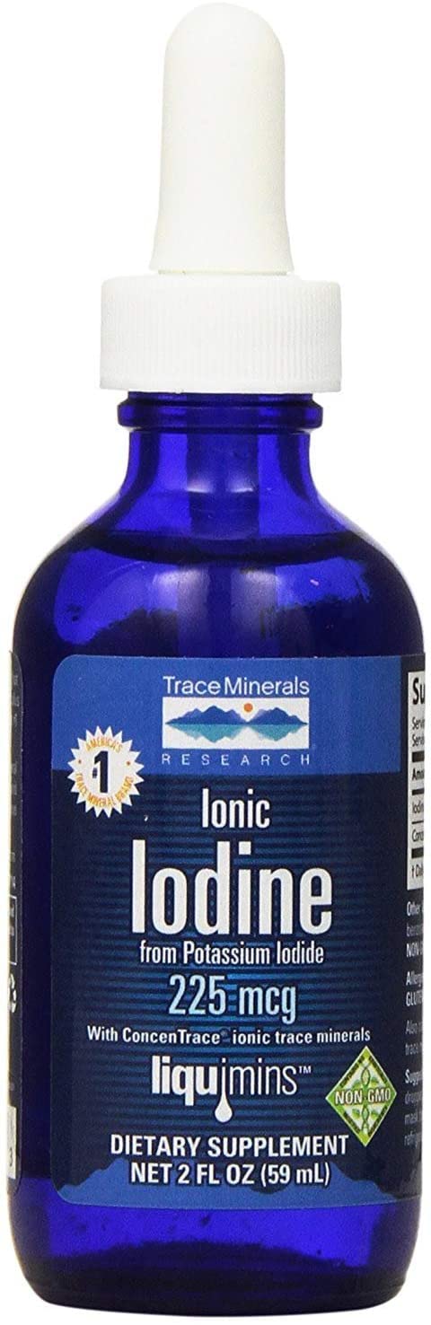 Trace Minerals Ionic Iodine, 225mcg - 59 ml.