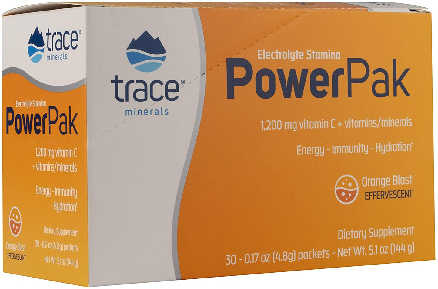 Trace Minerals Electrolyte Stamina Power Pak, Orange - 30 packets
