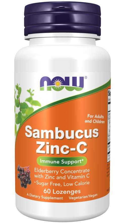 NOW Foods Sambucus Zinc-C - 60 lozenges