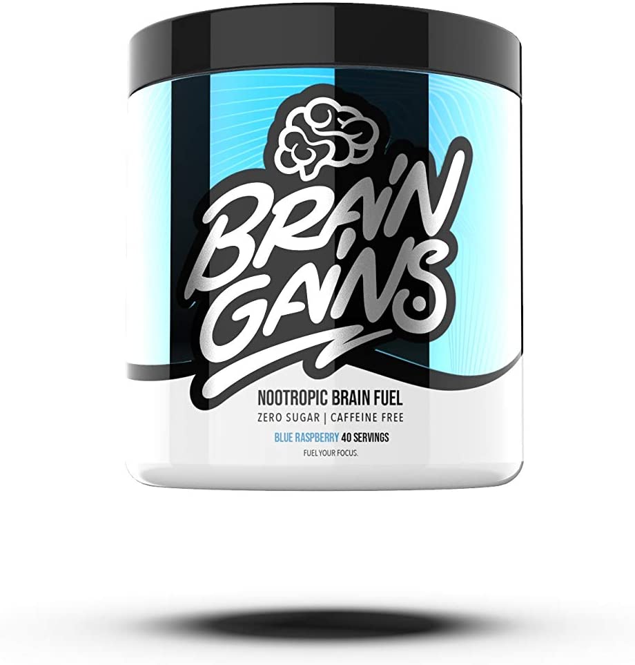 Brain Gains Nootropic Brain Fuel, Blue Raspberry - 260g