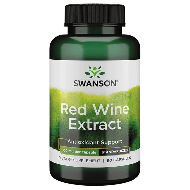 Swanson Red Wine Extract, 500mg - 90 caps