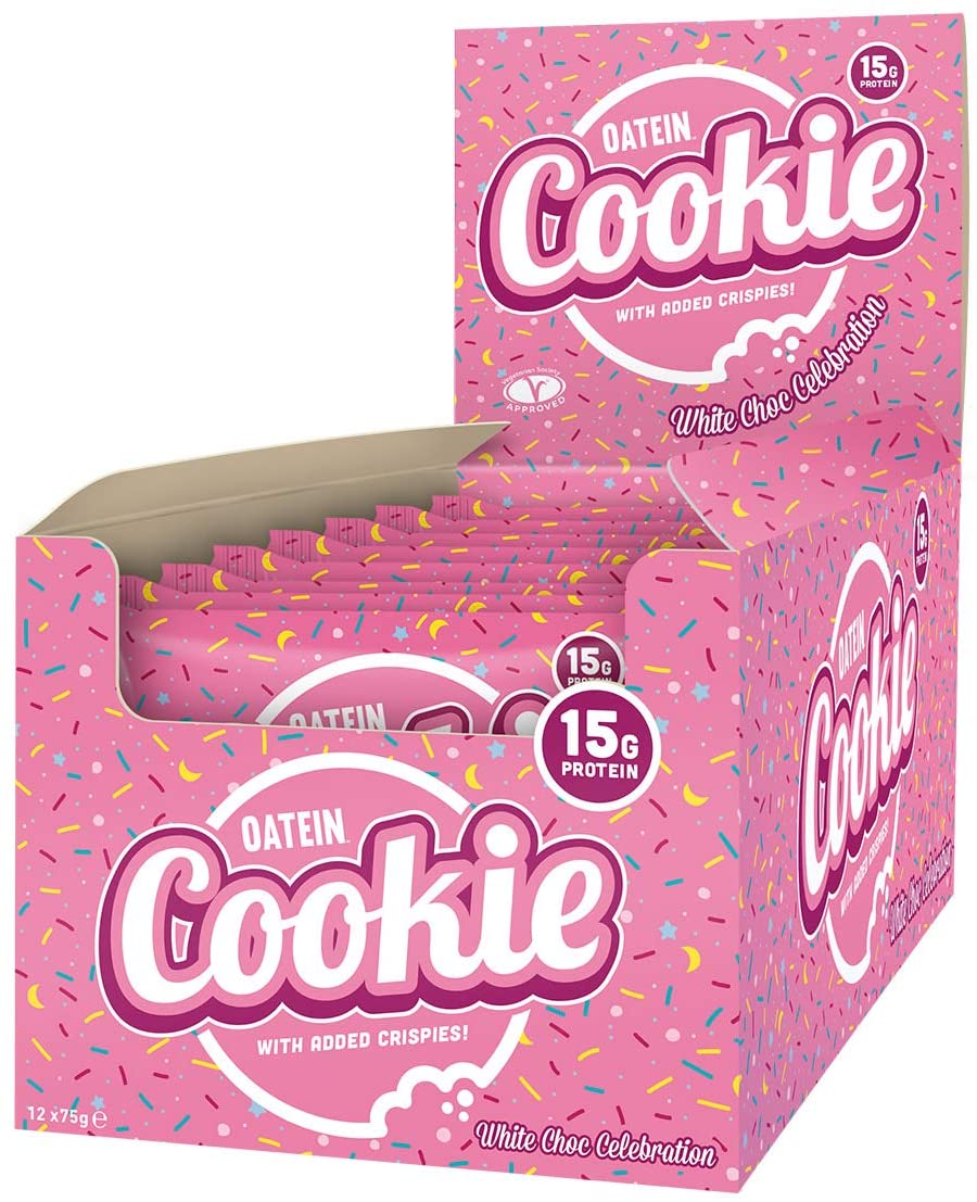 Oatein Cookie, White Choc Celebration - 12 cookies